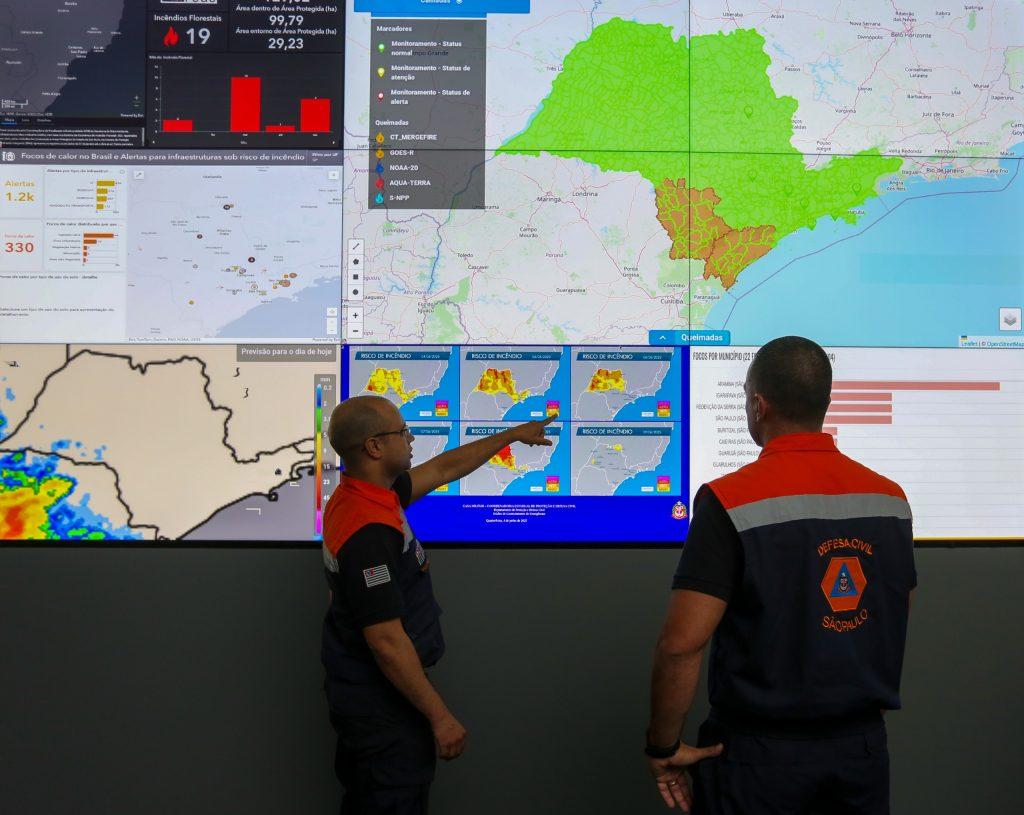 Defesa Civil de SP mantém gabinete de crise por calor extremo e risco elevado de incêndios