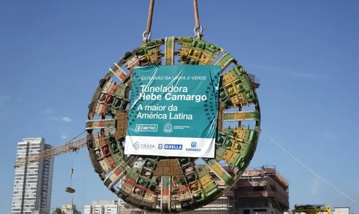 Nome de estrela da TV e tecnologia de ponta: veja curiosidades da tuneladora Hebe Camargo, que trabalha na expansão da Linha 2-Verde do Metrô